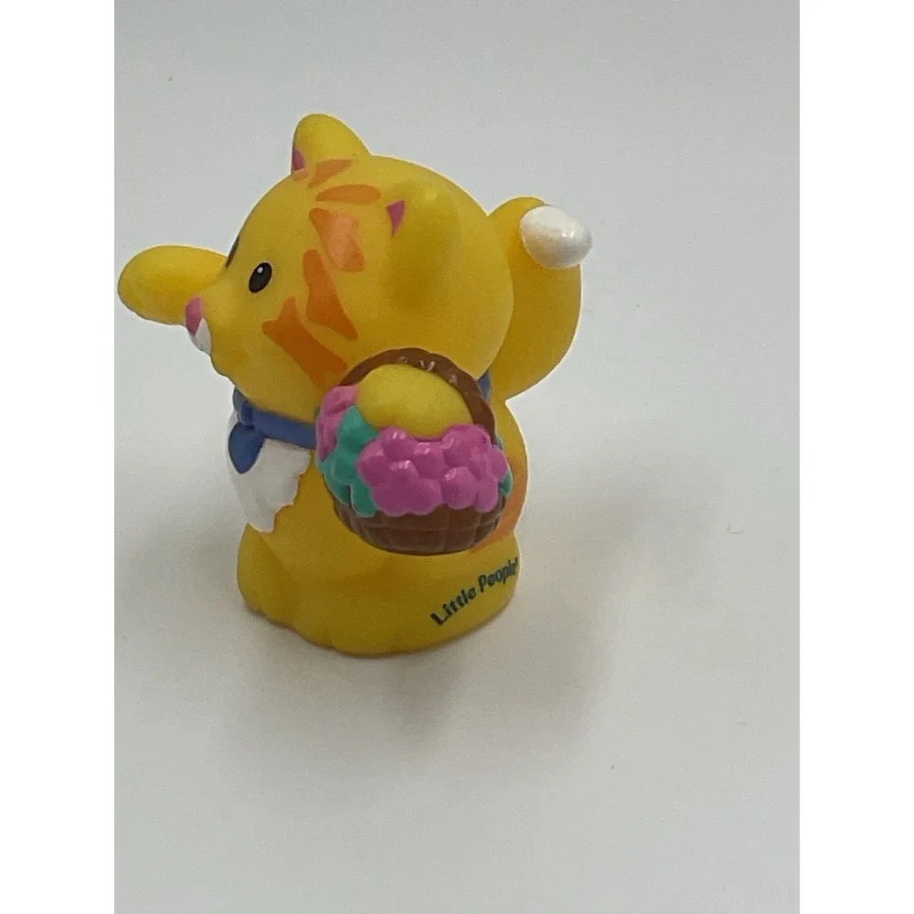 Fisher Price Little People Orange Cat Flower Basket Kitty House Farm